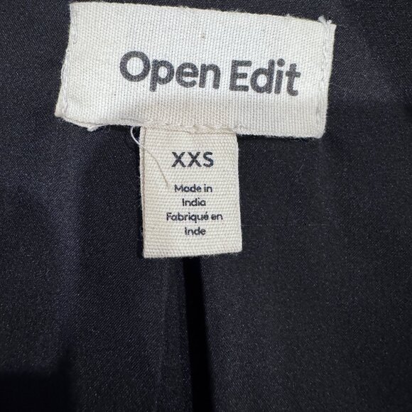 Open Edit Faux Leather Blazer - Black - XXS - Picture 2 of 6